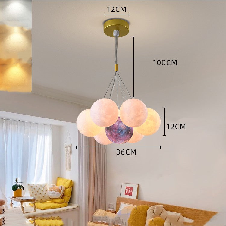 Chandelier Nordic Lamps Creative Moon Bubble Lights