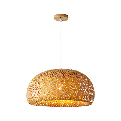 Japanese Creative Pastoral Chandelier Bamboo Woven Simple