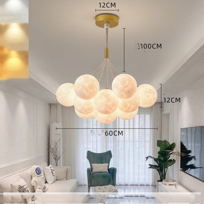 Chandelier Nordic Lamps Creative Moon Bubble Lights