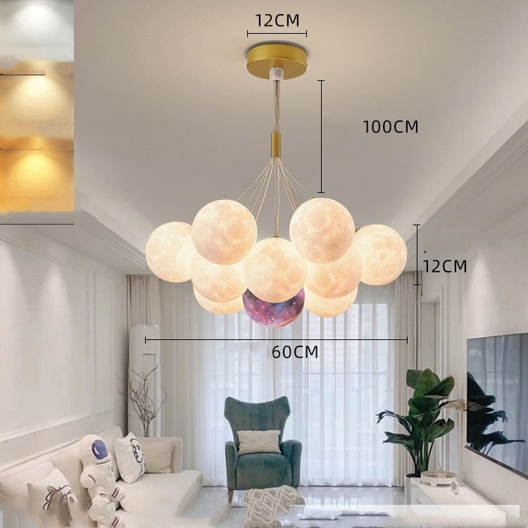 Chandelier Nordic Lamps Creative Moon Bubble Lights