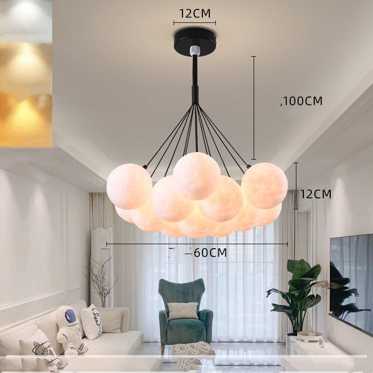 Chandelier Nordic Lamps Creative Moon Bubble Lights