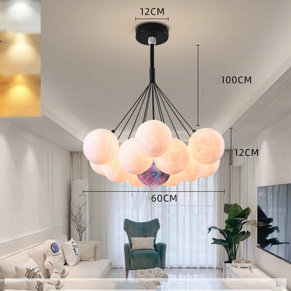 Chandelier Nordic Lamps Creative Moon Bubble Lights