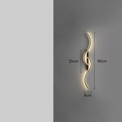 Minimalist Lines Luxury Modern Background Wall Decorative Lights