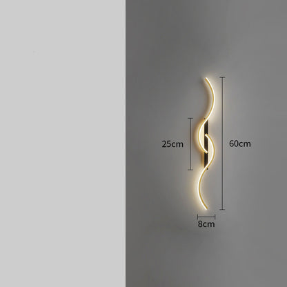 Minimalist Lines Luxury Modern Background Wall Decorative Lights