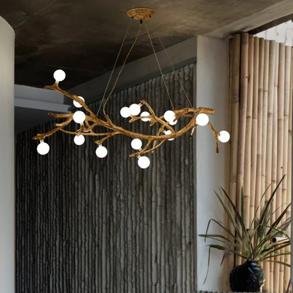 Chandelier Decorative Tree Branch Lights Zen Japanese Wabi-sabi Wind Lamps