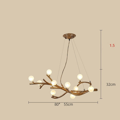 Chandelier Decorative Tree Branch Lights Zen Japanese Wabi-sabi Wind Lamps